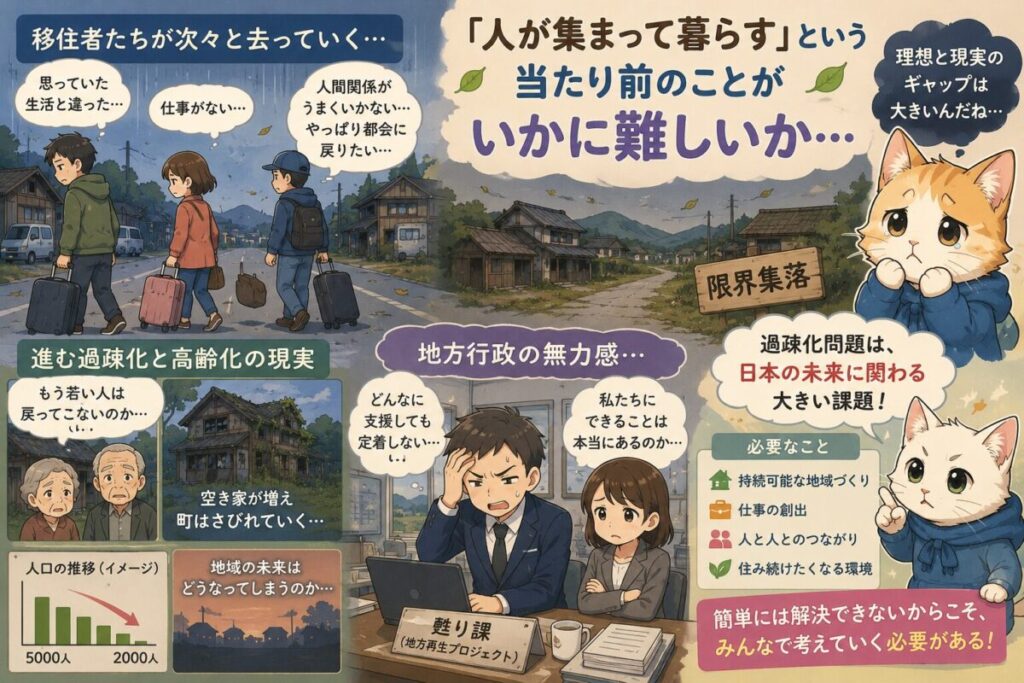 「限界集落再生」の難しさのイメージ画像