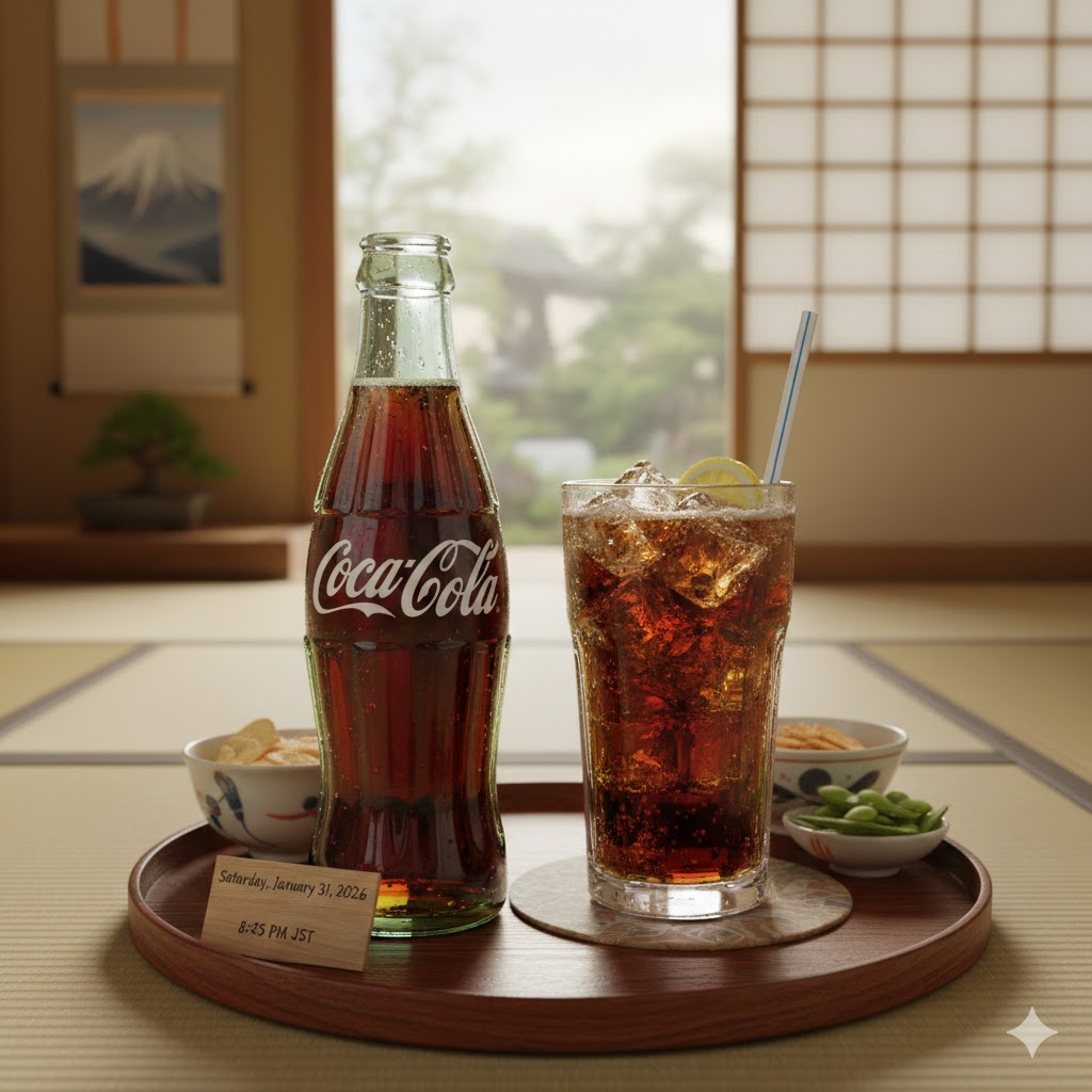 美味しそうな瓶コーラのイメージ画像