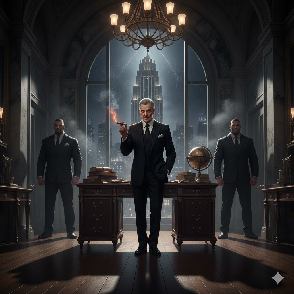 黒幕が登場するイメージ画像