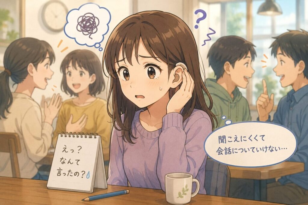 聴覚障害で困っている人のイメージ画像