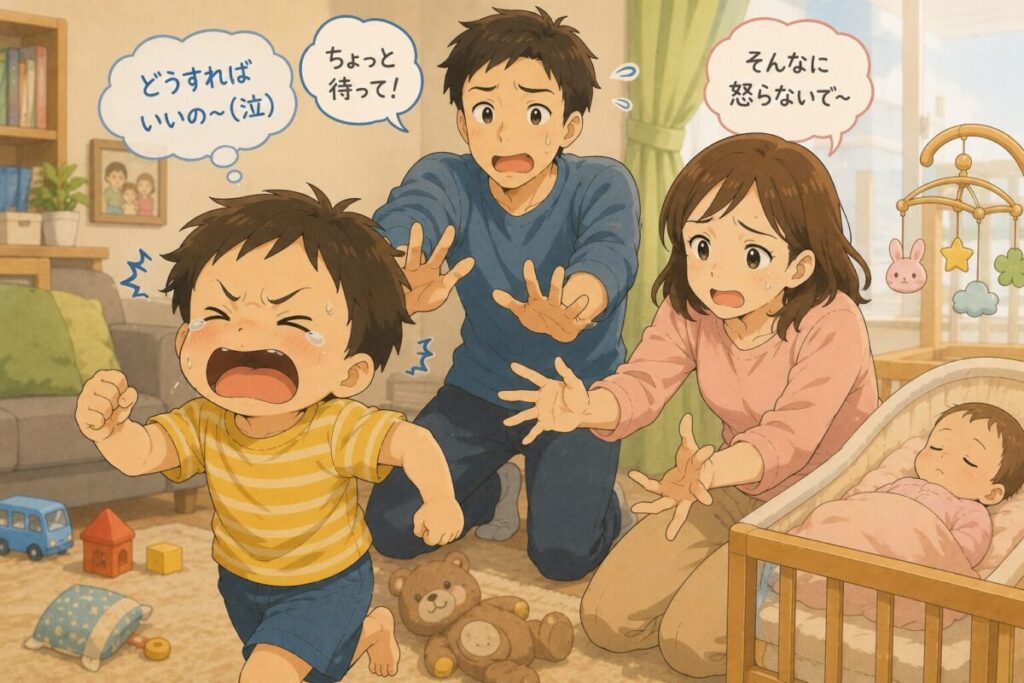 子育てに悩んでいるイメージ画像