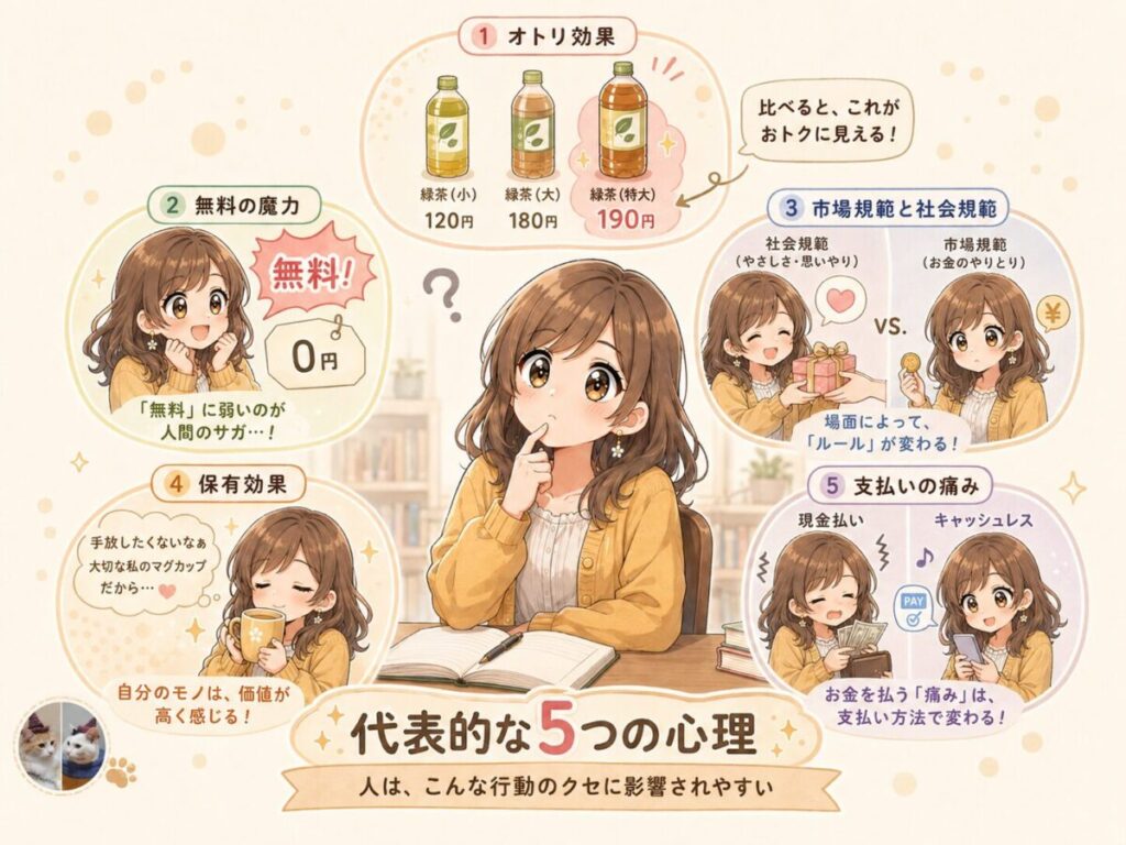 代表的な5つの心理のイメージ画像