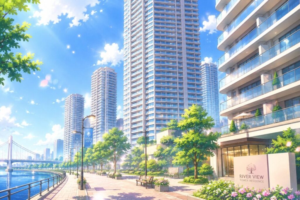東京の高層タワーマンションのイメージ画像