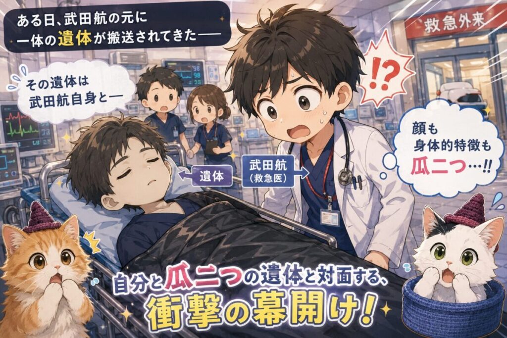 自分と瓜二つの遺体に遭遇したイメージ画像