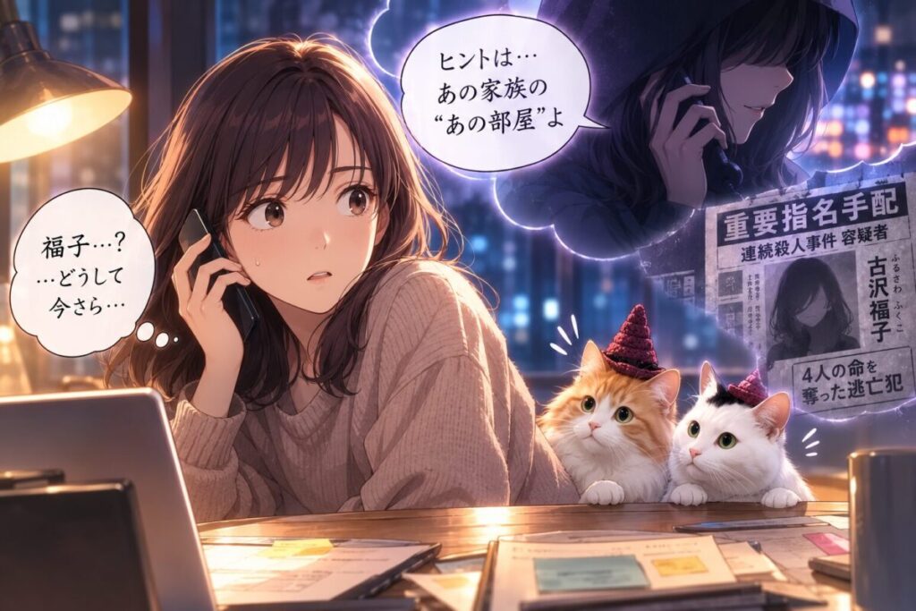 旧友の古沢福子から電話がかかってきたイメージ画像