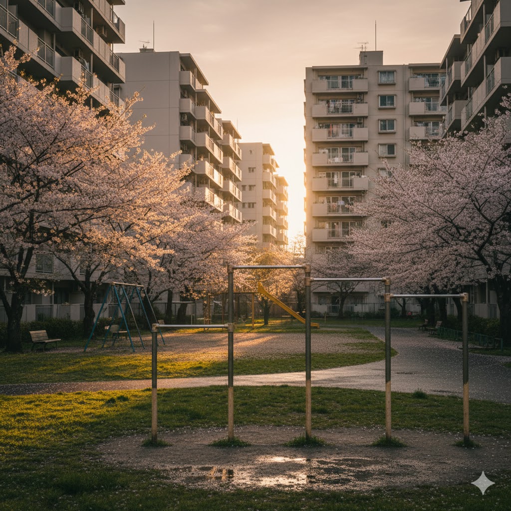 団地に光が差し込むイメージ写真