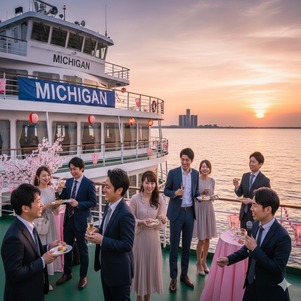 ミシガン船での婚活デートのイメージ画像