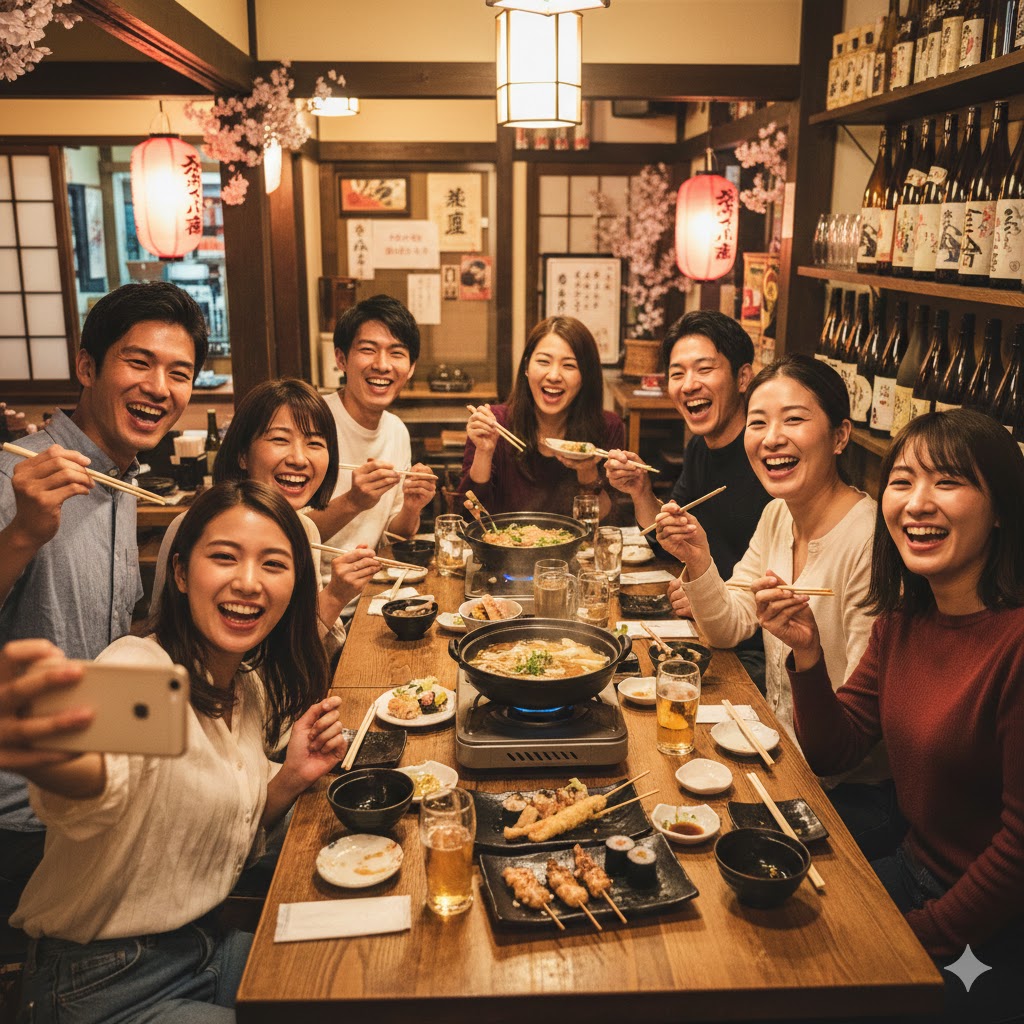 食事を楽しんでいるイメージ画像