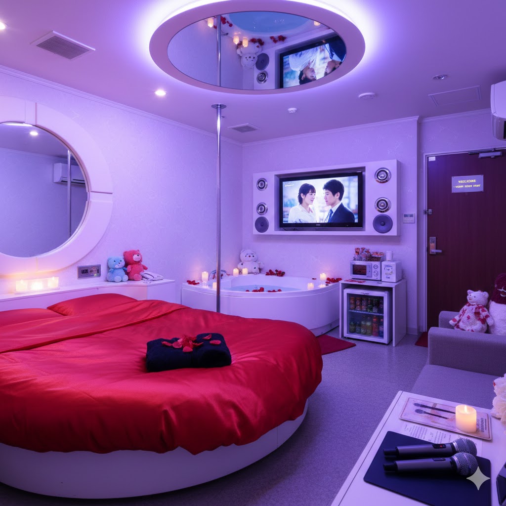 ラブホテルの部屋の中のイメージ画像