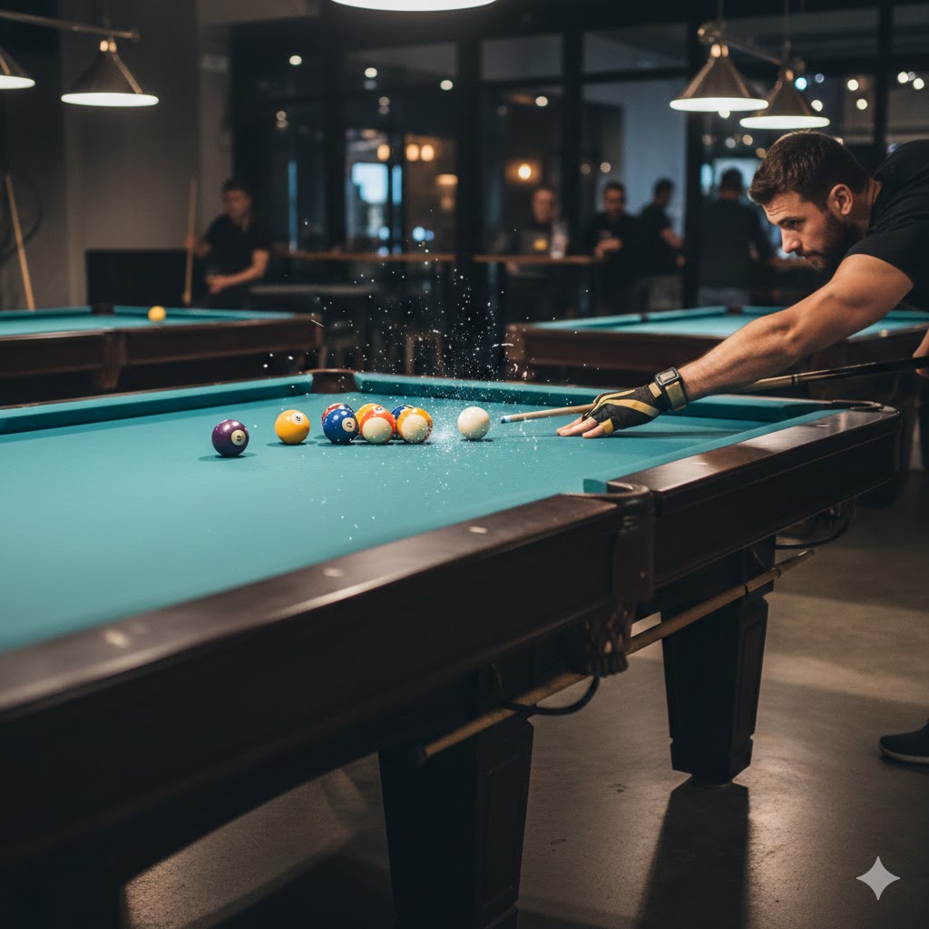 ビリヤードのブレイクショットのイメージ画像