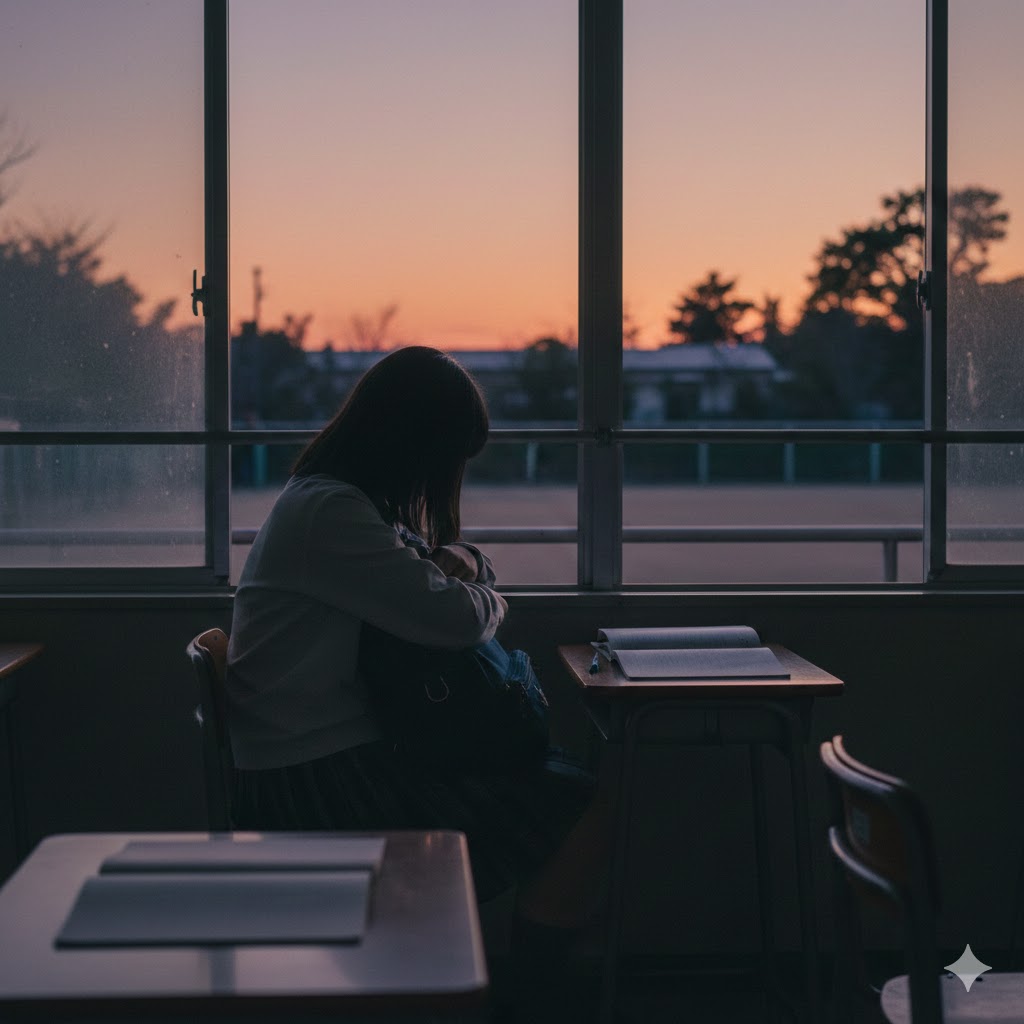 学校に居場所がない女の子のイメージ画像