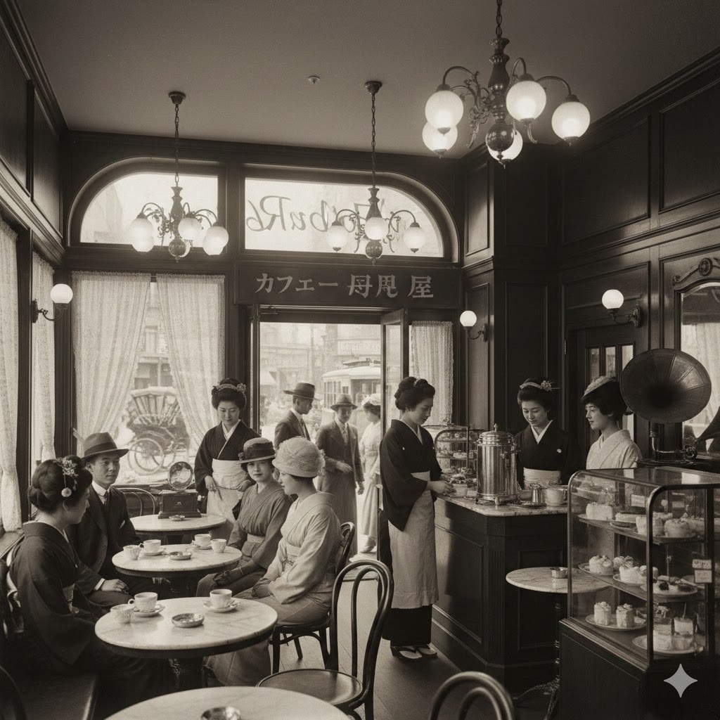大正時代のカフェーのイメージ画像