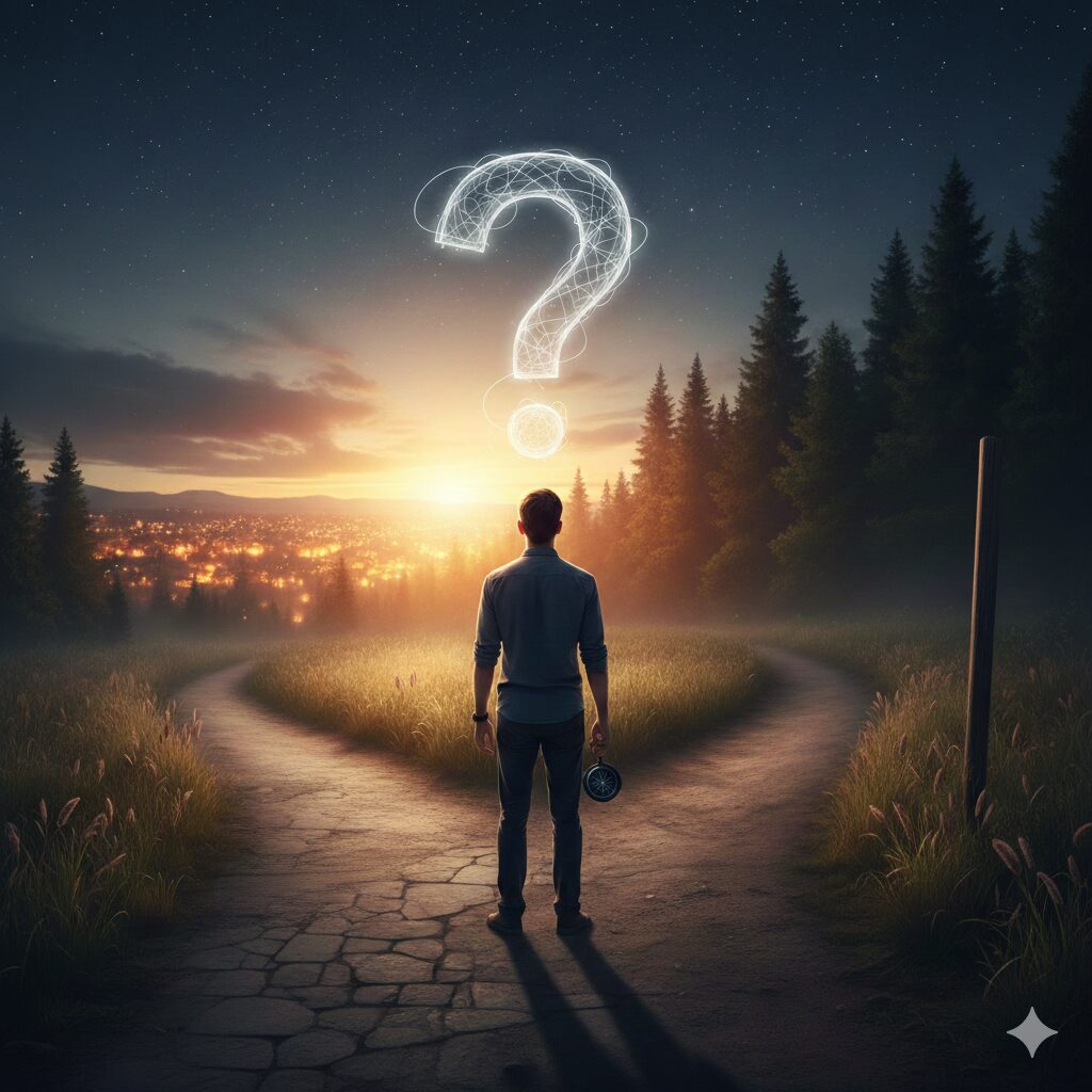 人生で選択を迷っているイメージ画像