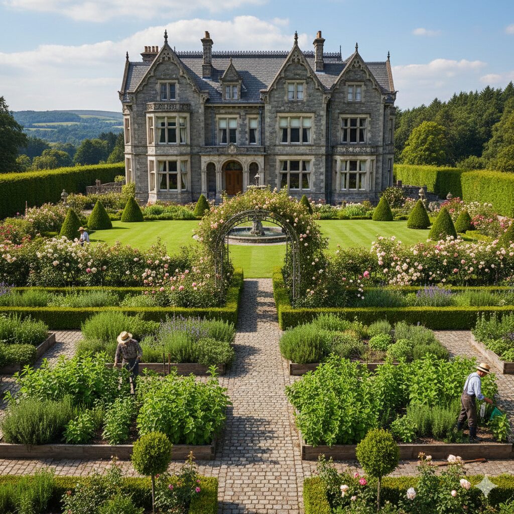 庭が素敵な洋館のイメージ画像