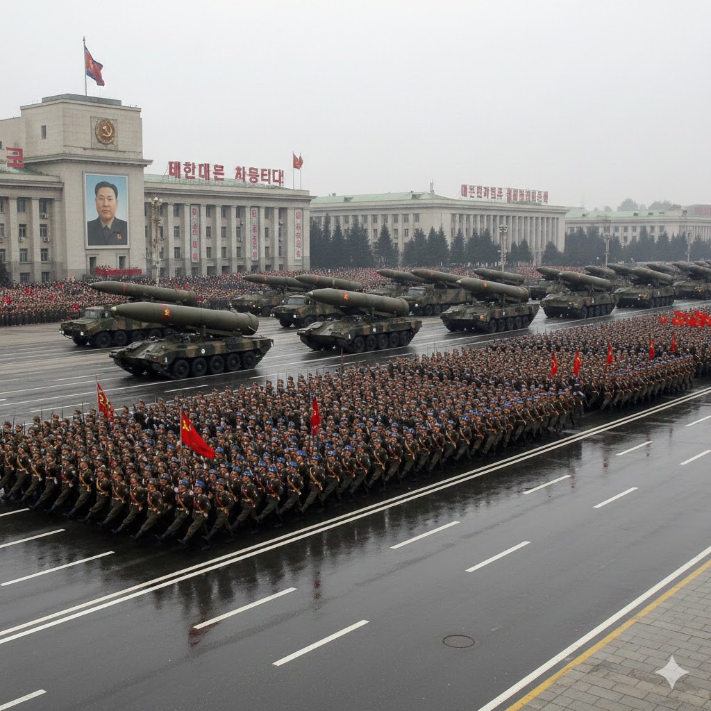 北朝鮮の軍事パレードのイメージ画像