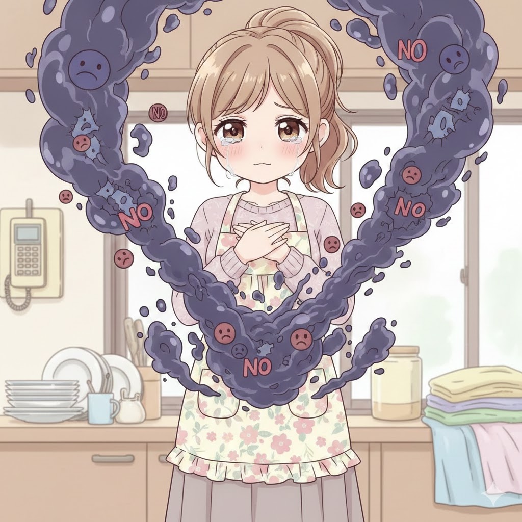 嫌な気持ちを溜め込んでいるイメージ画像