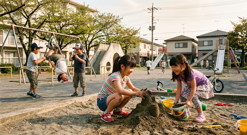 子供の頃公園で遊んでいた記憶のイメージ画像