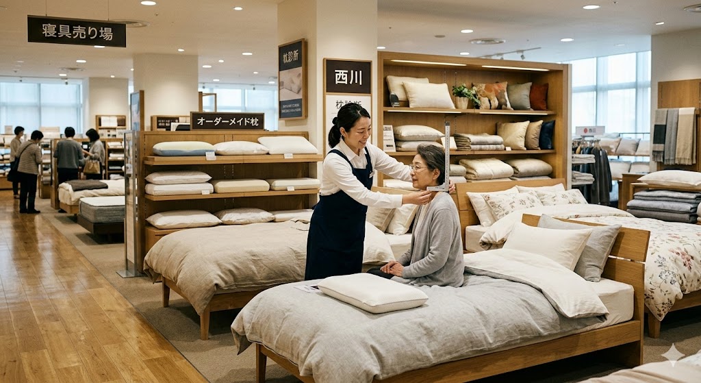 デパートの寝具売り場のイメージ画像
