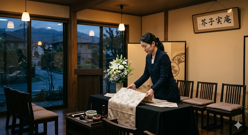 葬儀の準備をしているイメージ画像