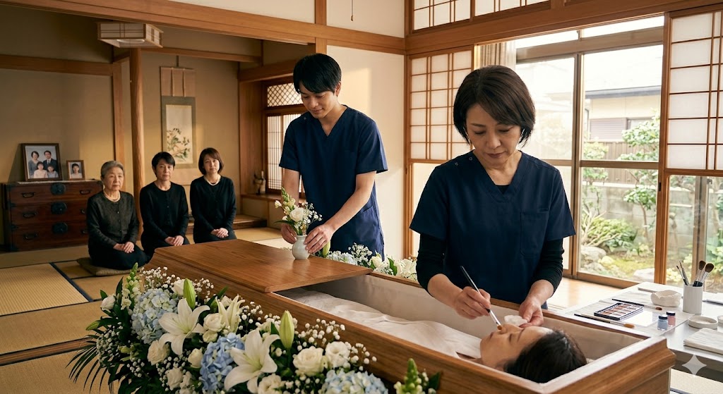 出張先でアフターケアしているイメージ画像