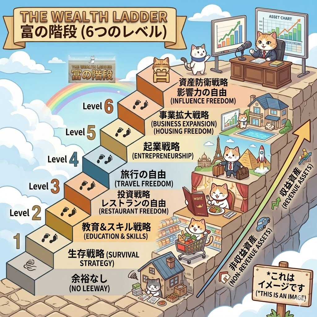 富は「階段」である：6つのレベルのイメージ画像