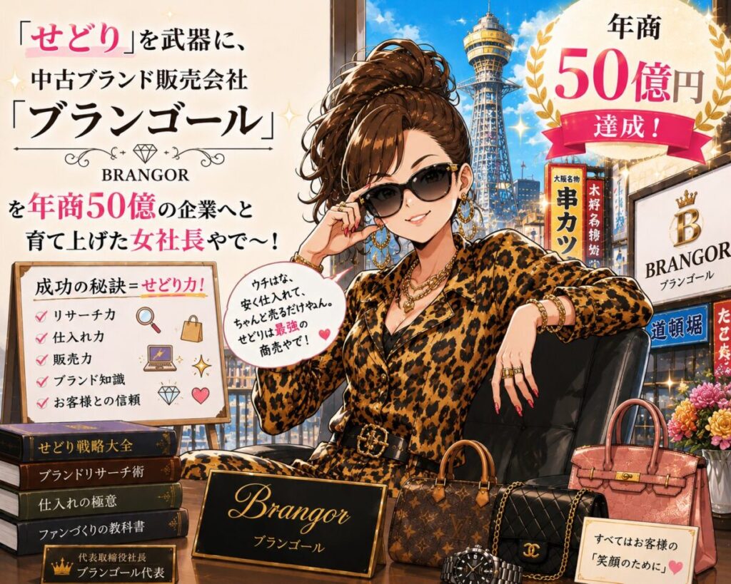 中古ブランド販売会社「ブランゴール」を年商50億の企業へと育て上げた女社長のイメージ画像