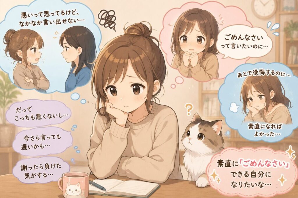 なかなかごめんなさいできないイメージ画像
