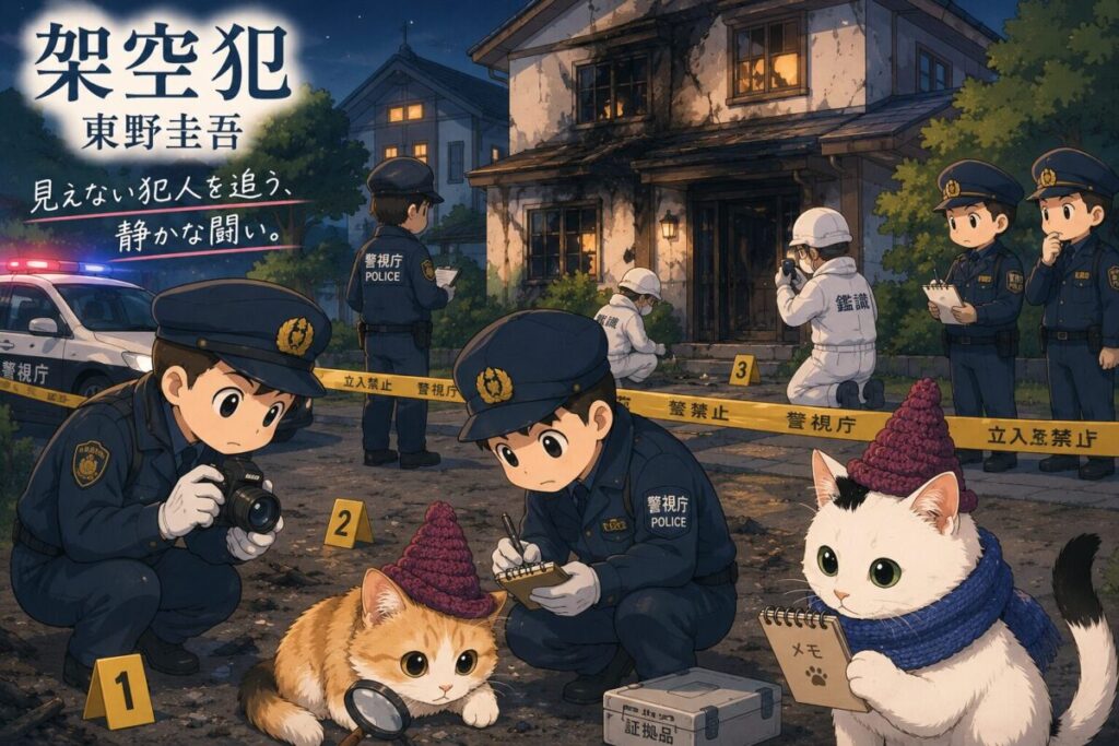 事件現場で警察か捜査しているイメージ画像