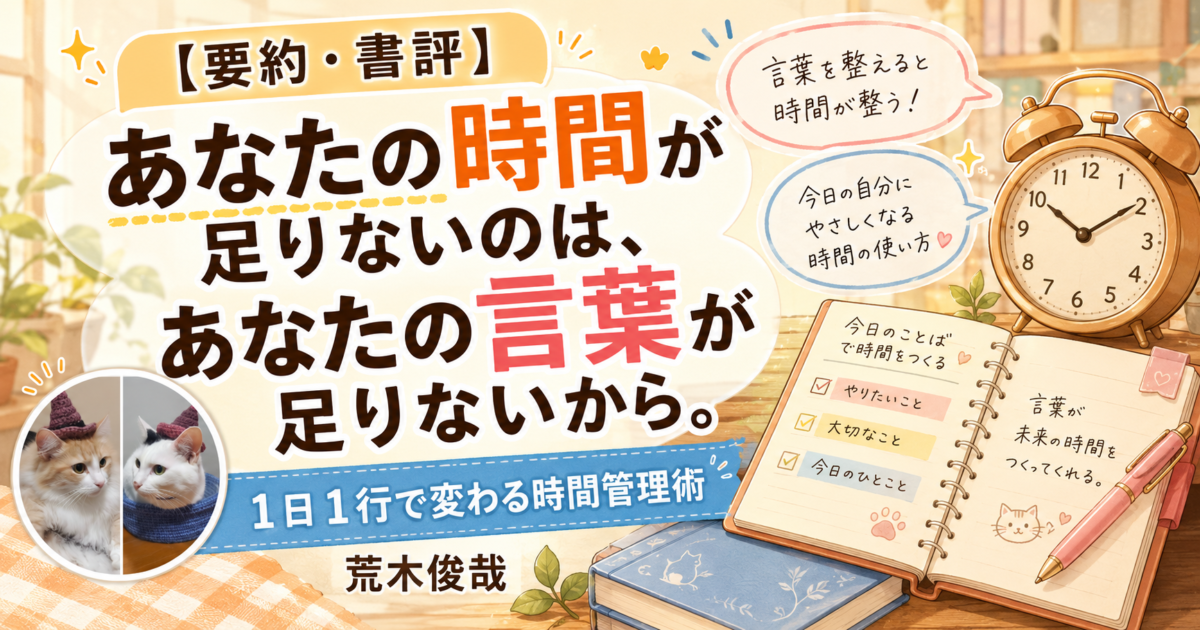 『あなたの時間が足りないのは、あなたの言葉が足りないから。』（荒木俊哉）サムネイル画像