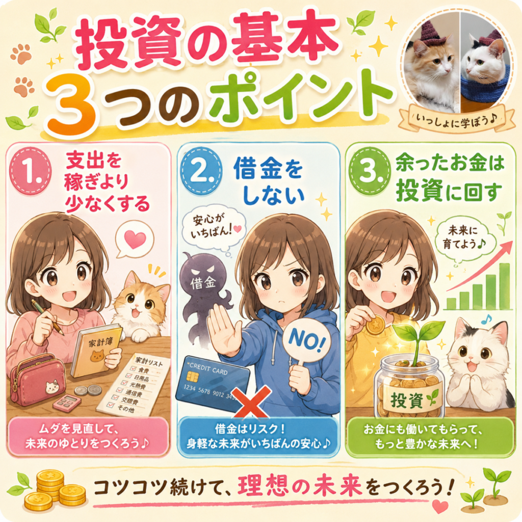 投資初心者でもできる「3つのシンプルな法則」イメージ画像