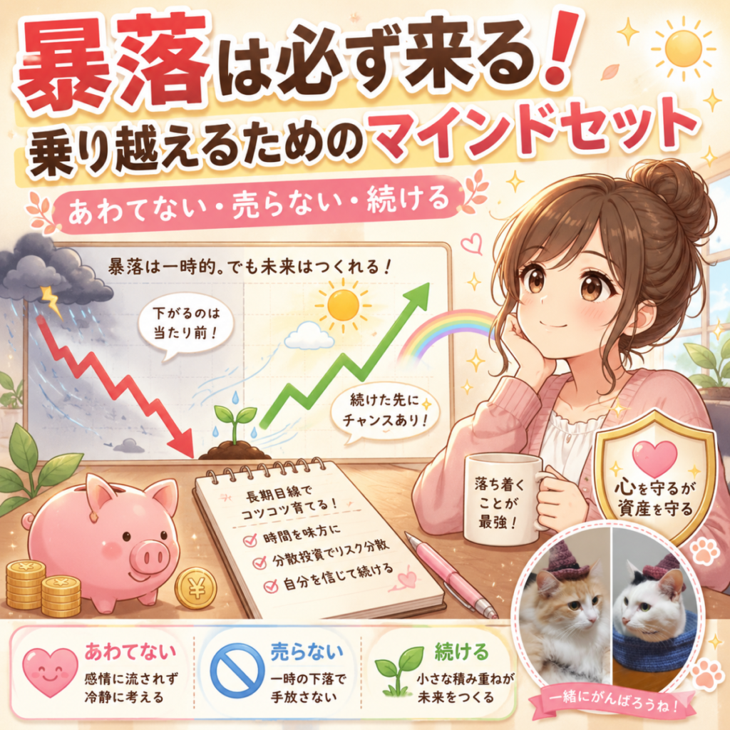暴落は必ず来る!乗り越えるためのマインドセットのイメージ画像