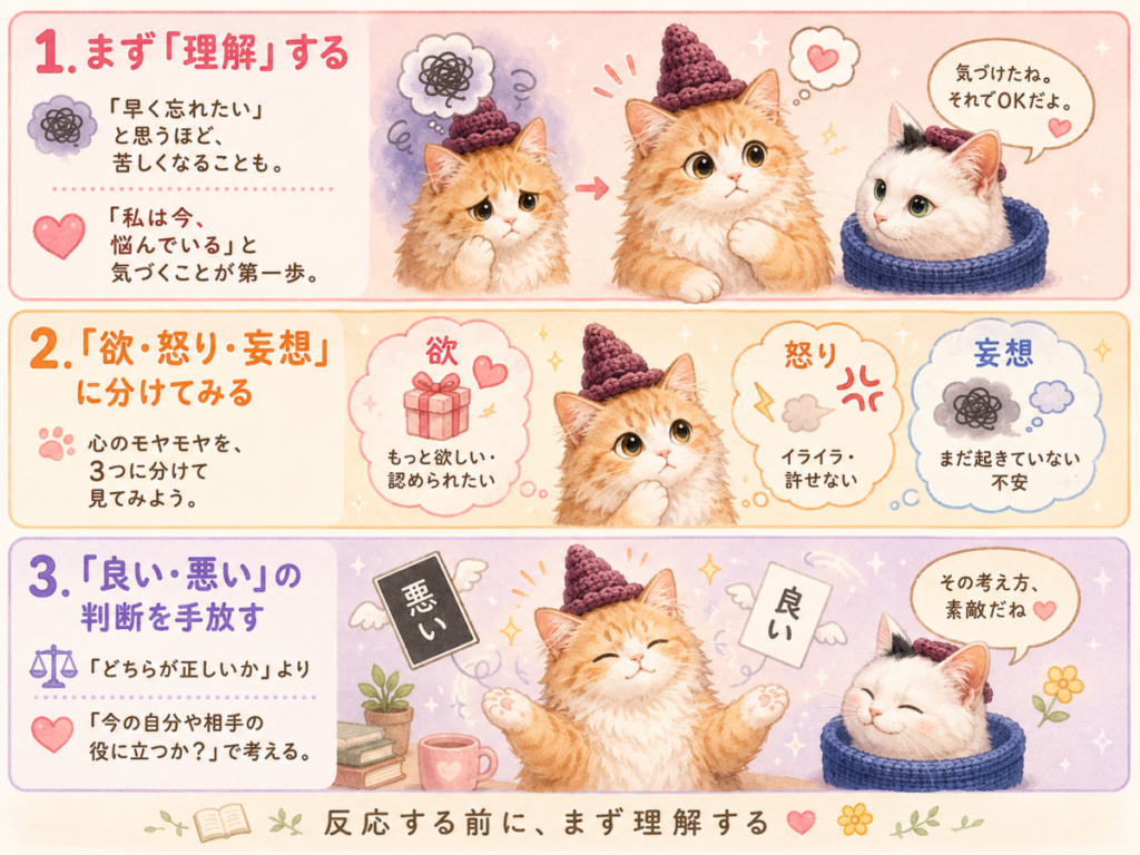 心をラクにする3つの考え方のイメージ画像