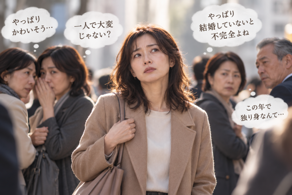 ひとりで生きる女性はまだ「可哀想」や「不完全」という目で見られがちなイメージ画像