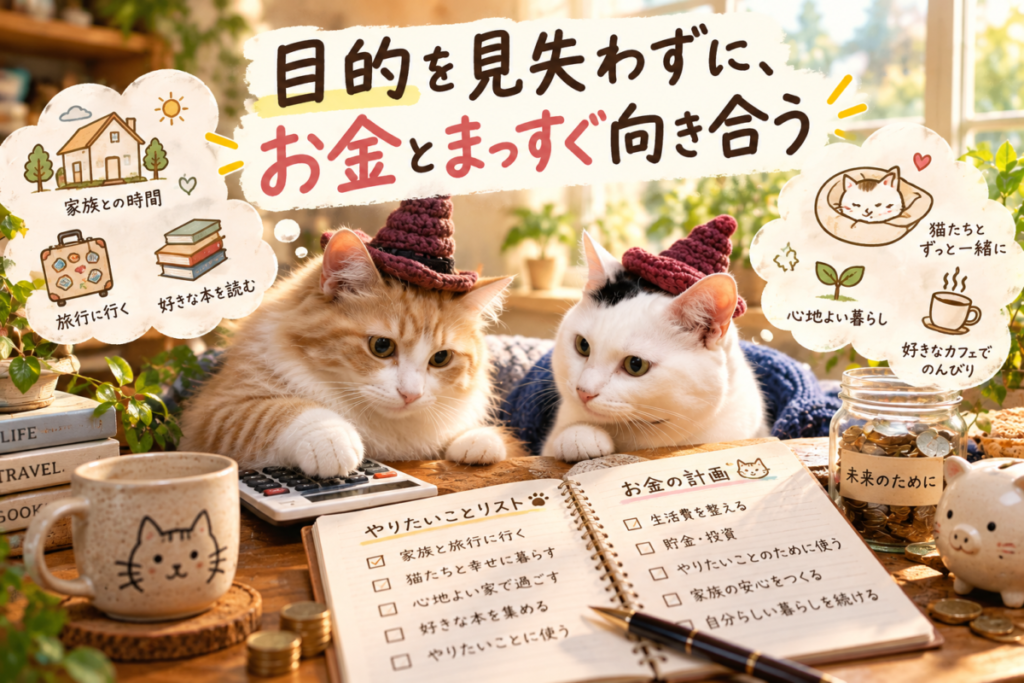 目的を見失わずに、お金とまっすぐ向き合うイメージ画像