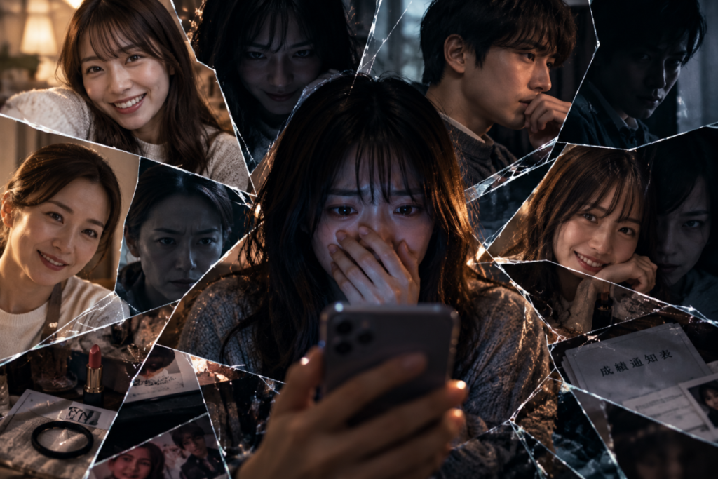 人間のドロドロとした感情が渦巻く恐怖のイメージ画像